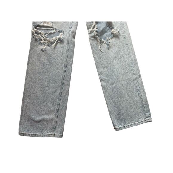Pac Sun Womens 90s Boyfriend Jeans 26 Light Wash Distressed Denim 100% Cotton - Picture 2 of 6